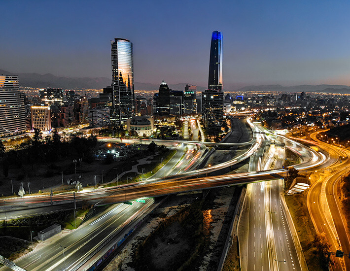 Sunset in Santiago de Colorado waterfront